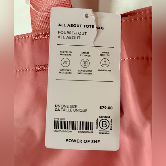 Athleta Coral/Pink All About Tote Bag - Picture 4 of 16